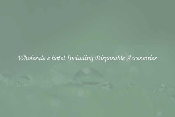 Wholesale e hotel Including Disposable Accessories 