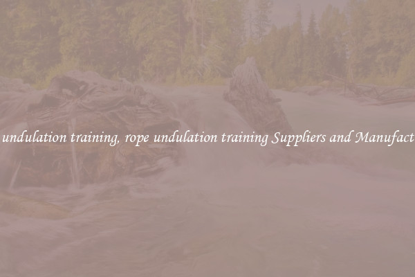 rope undulation training, rope undulation training Suppliers and Manufacturers