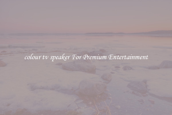colour tv speaker For Premium Entertainment