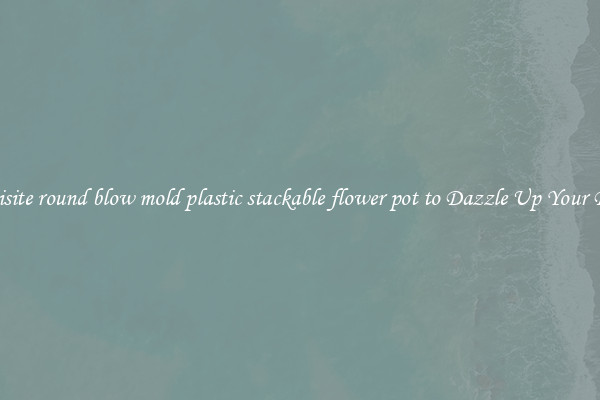 Exquisite round blow mold plastic stackable flower pot to Dazzle Up Your Décor 