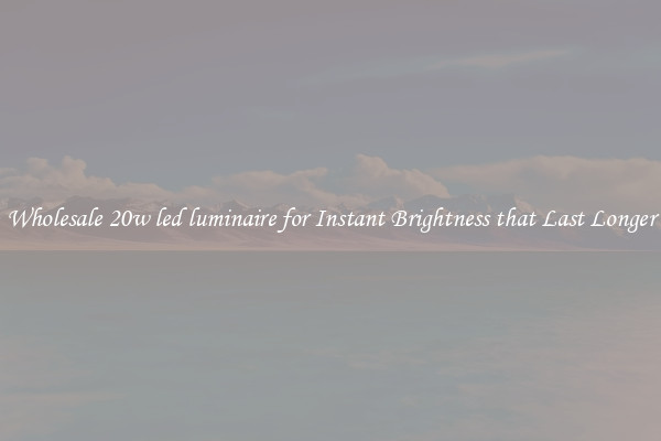 Wholesale 20w led luminaire for Instant Brightness that Last Longer