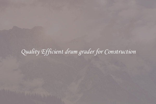 Quality Efficient drum grader for Construction