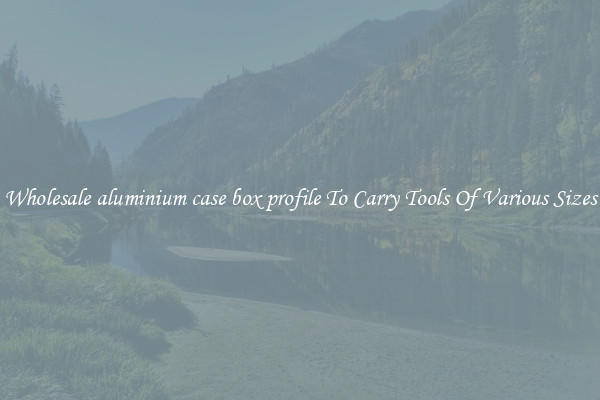 Wholesale aluminium case box profile To Carry Tools Of Various Sizes